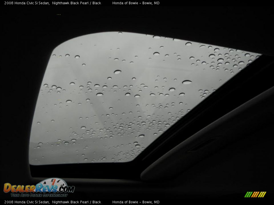 2008 Honda Civic Si Sedan Nighthawk Black Pearl / Black Photo #16