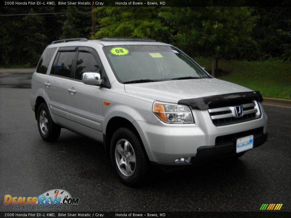 2008 Honda Pilot EX-L 4WD Billet Silver Metallic / Gray Photo #1