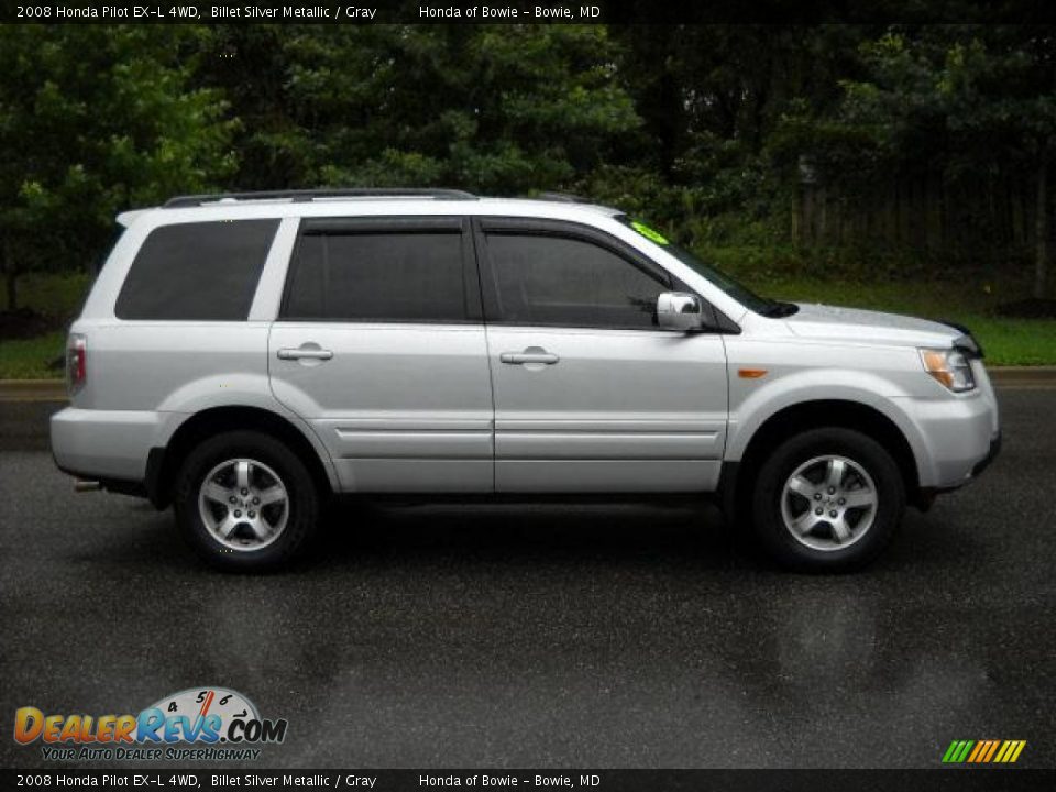2008 Honda Pilot EX-L 4WD Billet Silver Metallic / Gray Photo #2
