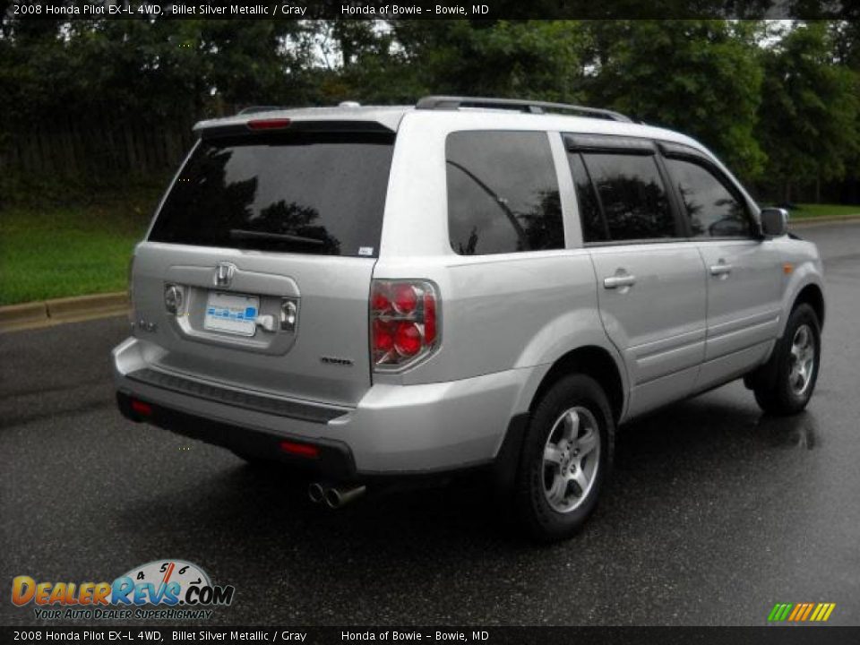 2008 Honda Pilot EX-L 4WD Billet Silver Metallic / Gray Photo #3