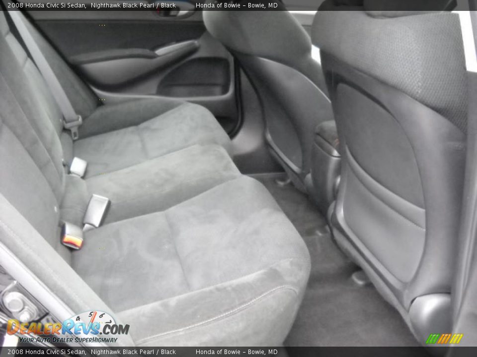 2008 Honda Civic Si Sedan Nighthawk Black Pearl / Black Photo #20