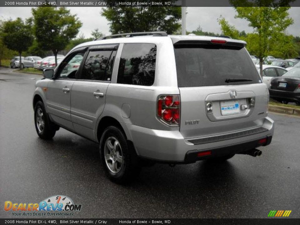2008 Honda Pilot EX-L 4WD Billet Silver Metallic / Gray Photo #5