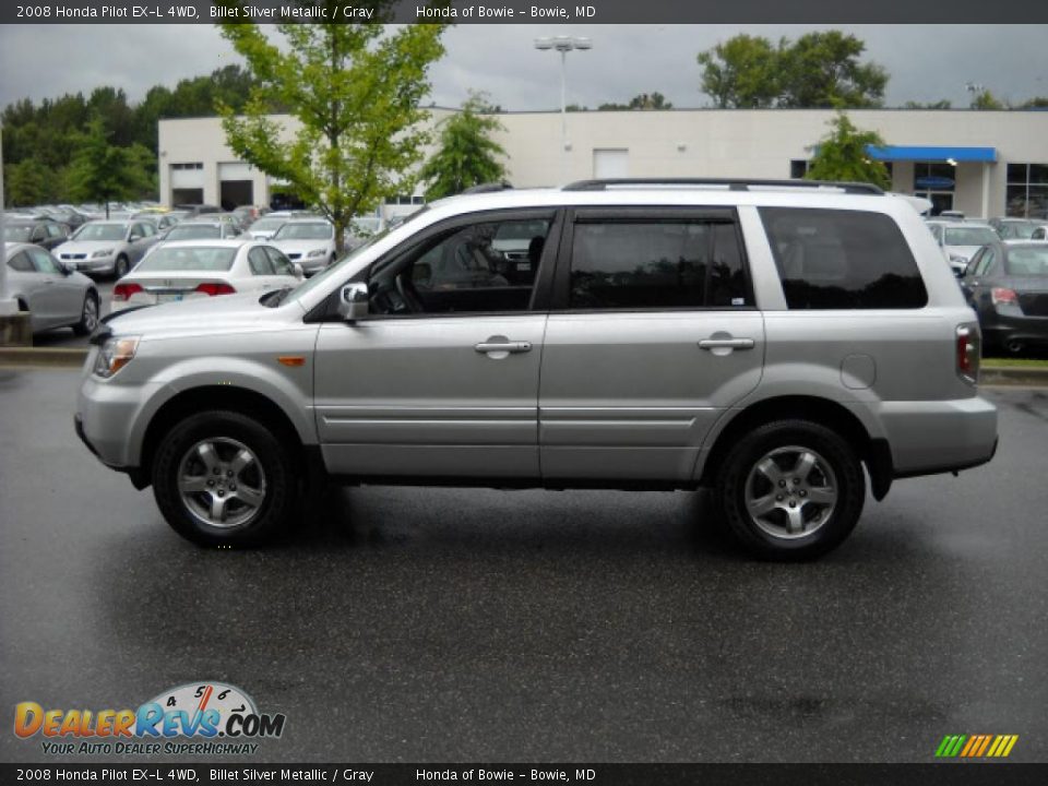 2008 Honda Pilot EX-L 4WD Billet Silver Metallic / Gray Photo #6