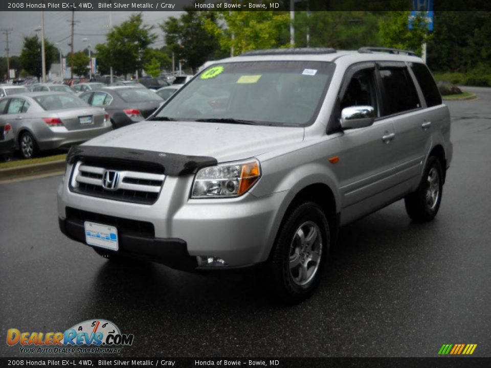 2008 Honda Pilot EX-L 4WD Billet Silver Metallic / Gray Photo #7