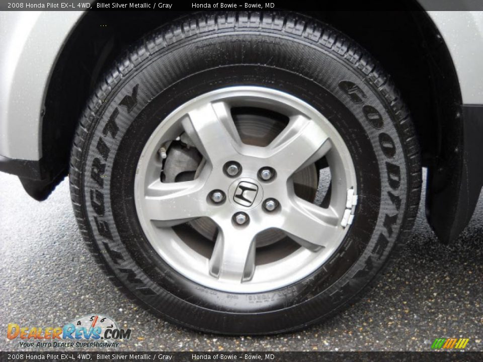 2008 Honda Pilot EX-L 4WD Billet Silver Metallic / Gray Photo #9