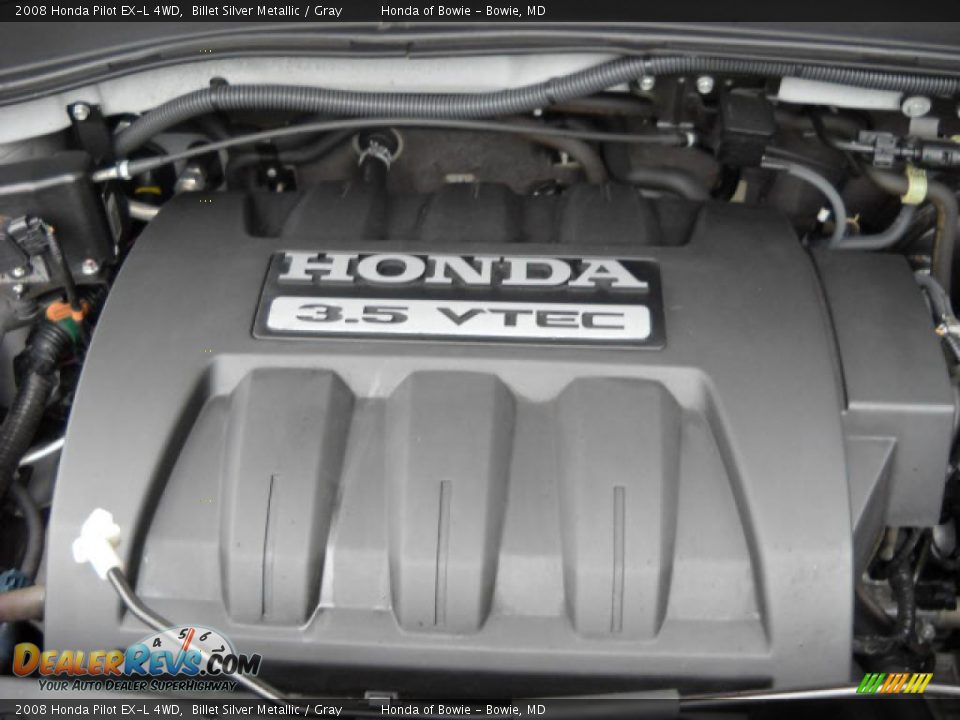 2008 Honda Pilot EX-L 4WD Billet Silver Metallic / Gray Photo #10