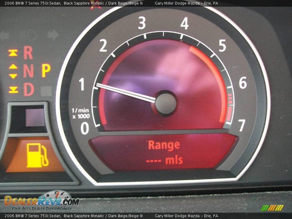 2006 BMW 7 Series 750i Sedan Black Sapphire Metallic / Dark Beige/Beige III Photo #15