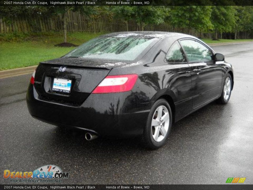 2007 Honda Civic EX Coupe Nighthawk Black Pearl / Black Photo #3