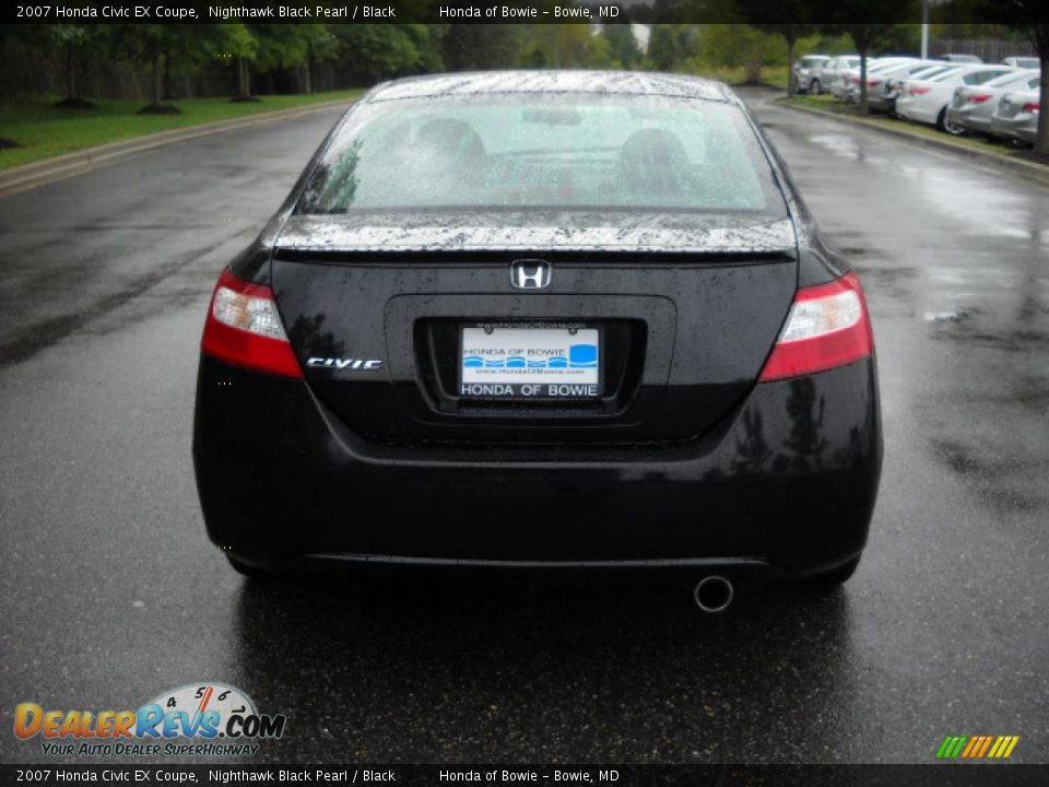 2007 Honda Civic EX Coupe Nighthawk Black Pearl / Black Photo #4