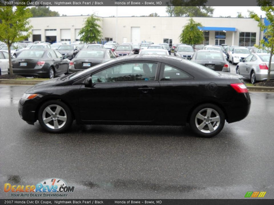 2007 Honda Civic EX Coupe Nighthawk Black Pearl / Black Photo #6