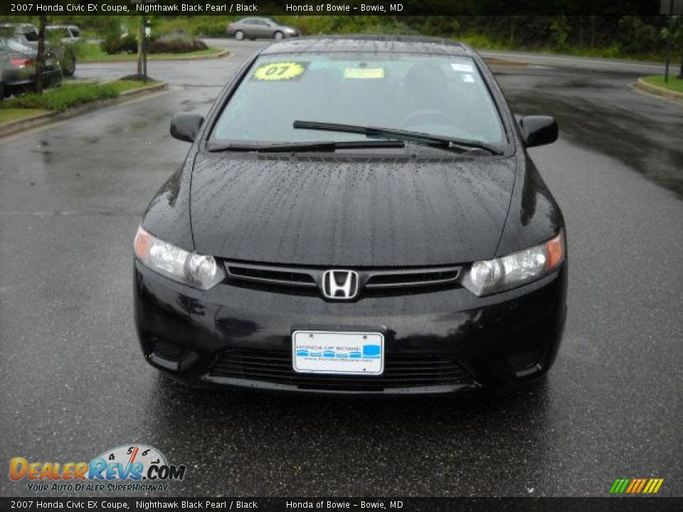 2007 Honda Civic EX Coupe Nighthawk Black Pearl / Black Photo #8