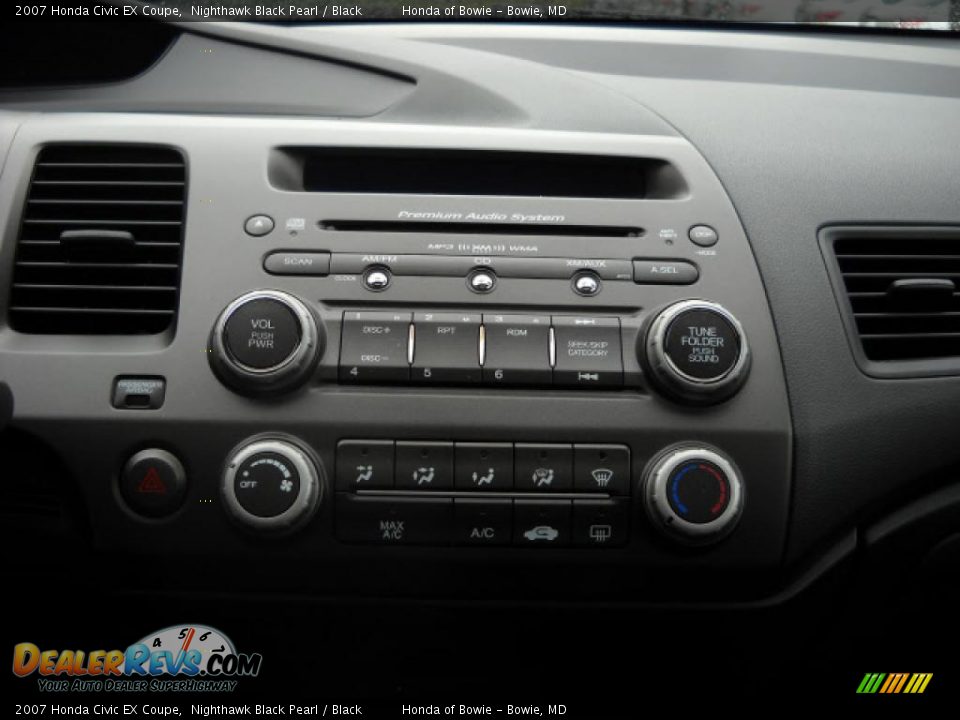 2007 Honda Civic EX Coupe Nighthawk Black Pearl / Black Photo #13