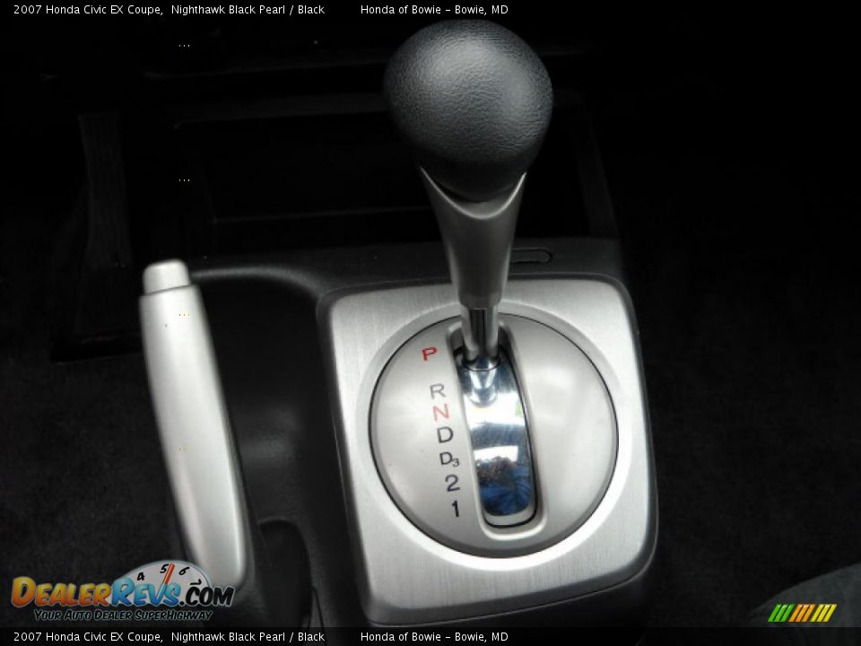 2007 Honda Civic EX Coupe Nighthawk Black Pearl / Black Photo #14
