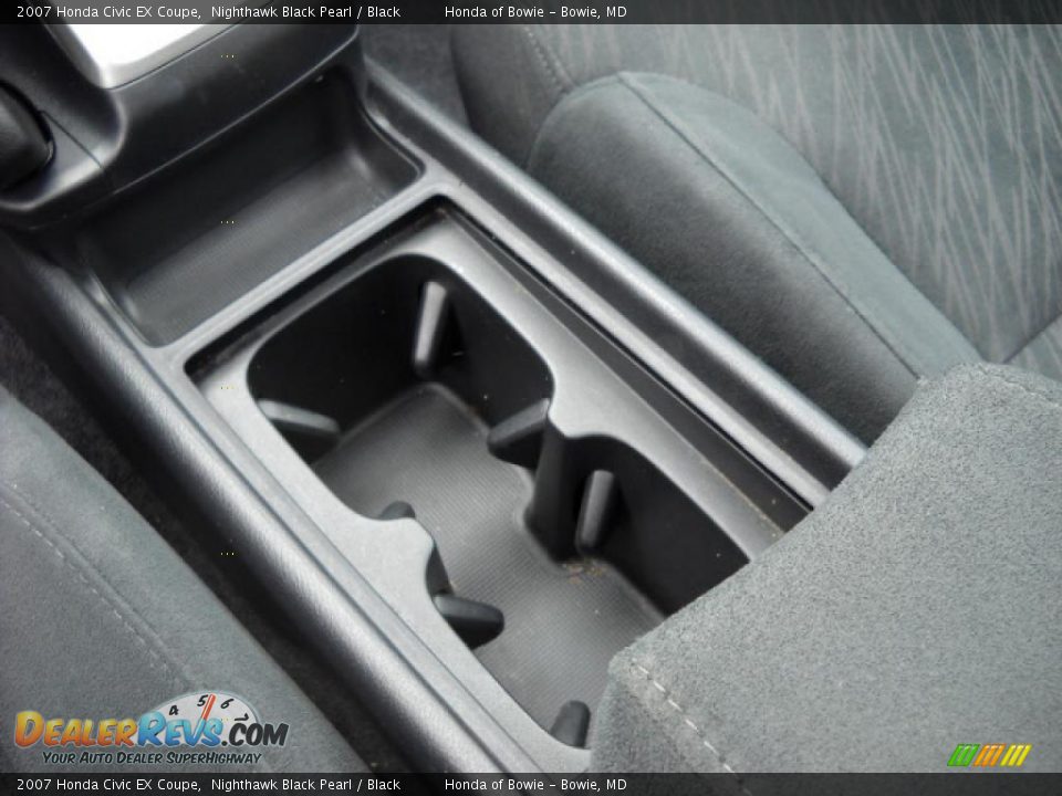 2007 Honda Civic EX Coupe Nighthawk Black Pearl / Black Photo #15