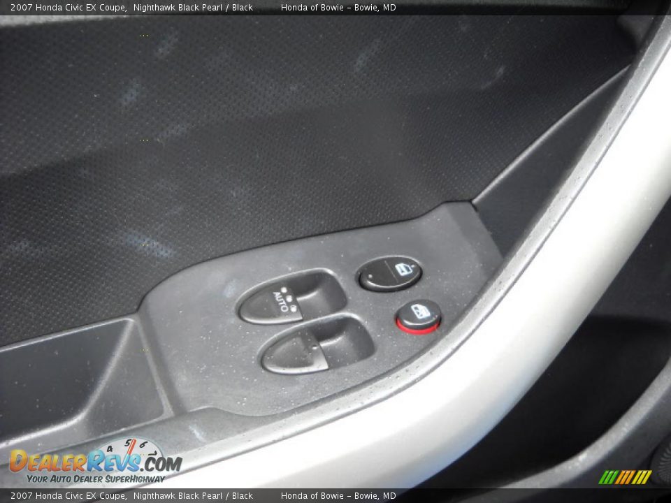 2007 Honda Civic EX Coupe Nighthawk Black Pearl / Black Photo #17