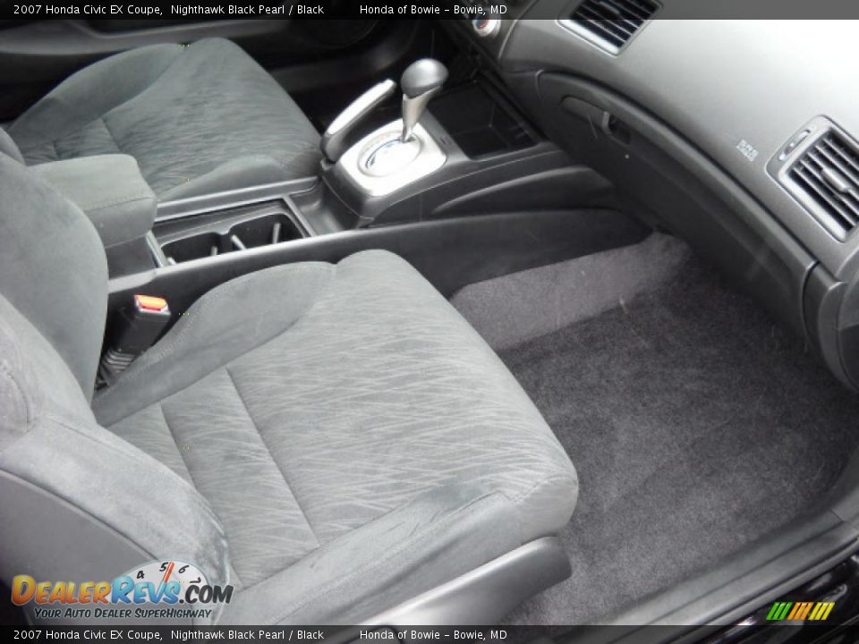2007 Honda Civic EX Coupe Nighthawk Black Pearl / Black Photo #19
