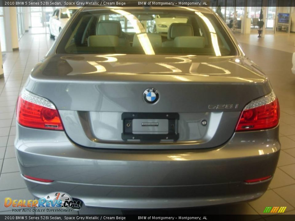 2010 BMW 5 Series 528i Sedan Space Grey Metallic / Cream Beige Photo #8