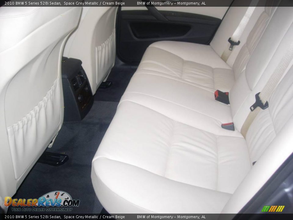 2010 BMW 5 Series 528i Sedan Space Grey Metallic / Cream Beige Photo #10