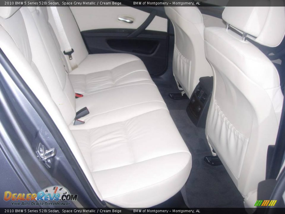 2010 BMW 5 Series 528i Sedan Space Grey Metallic / Cream Beige Photo #11