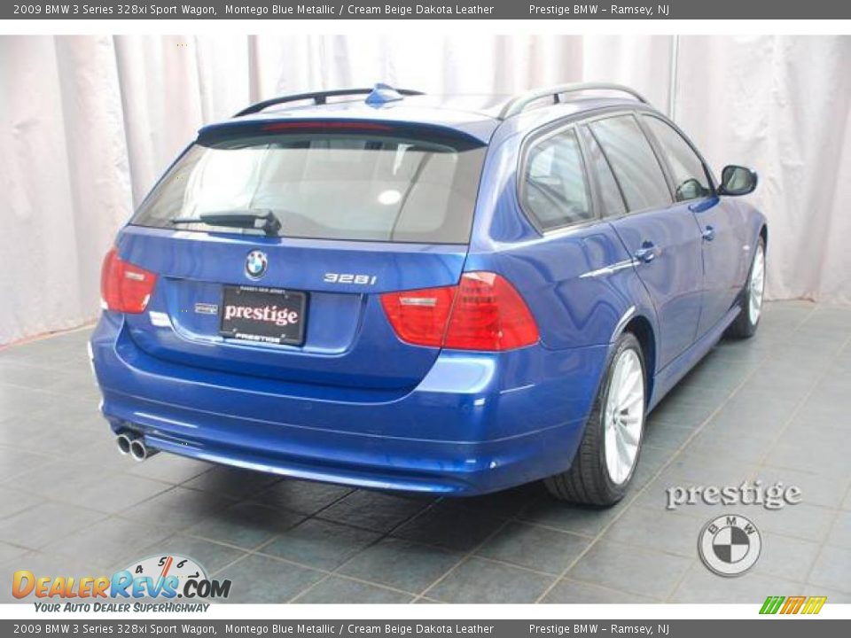 2009 BMW 3 Series 328xi Sport Wagon Montego Blue Metallic / Cream Beige Dakota Leather Photo #4