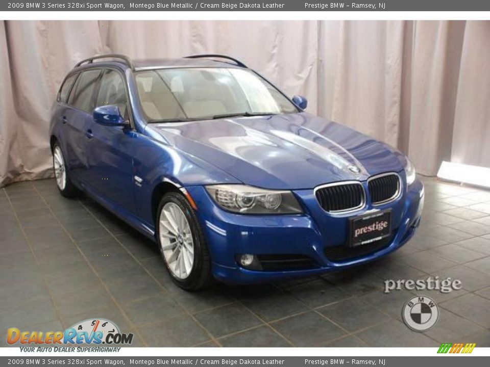 2009 BMW 3 Series 328xi Sport Wagon Montego Blue Metallic / Cream Beige Dakota Leather Photo #7