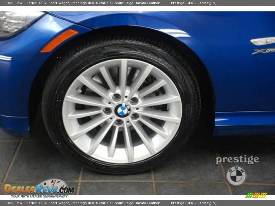 2009 BMW 3 Series 328xi Sport Wagon Montego Blue Metallic / Cream Beige Dakota Leather Photo #8
