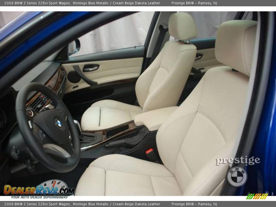 2009 BMW 3 Series 328xi Sport Wagon Montego Blue Metallic / Cream Beige Dakota Leather Photo #9