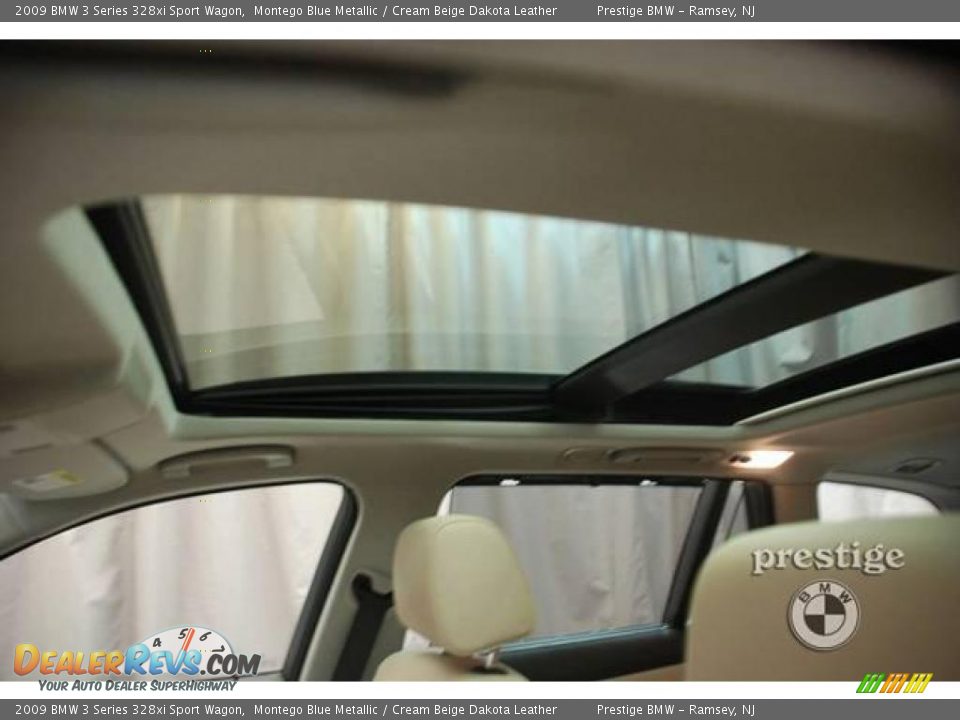 2009 BMW 3 Series 328xi Sport Wagon Montego Blue Metallic / Cream Beige Dakota Leather Photo #12
