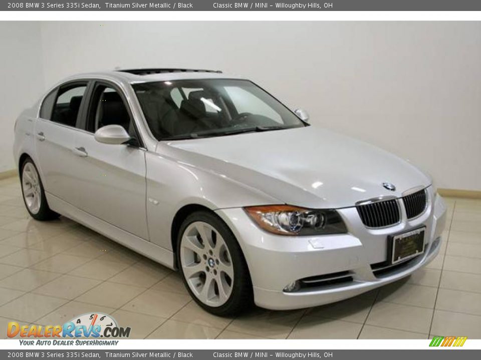 2008 BMW 3 Series 335i Sedan Titanium Silver Metallic / Black Photo #1