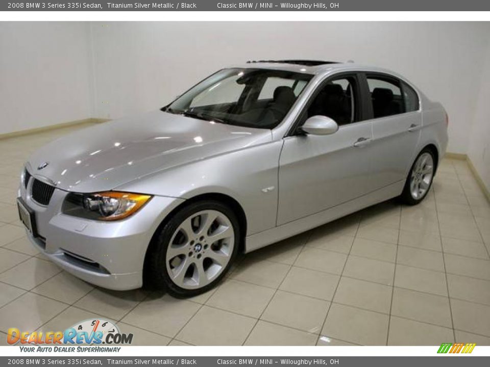 2008 BMW 3 Series 335i Sedan Titanium Silver Metallic / Black Photo #3
