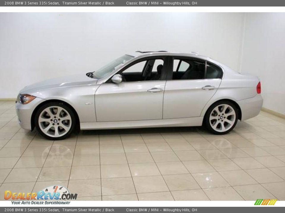 2008 BMW 3 Series 335i Sedan Titanium Silver Metallic / Black Photo #4