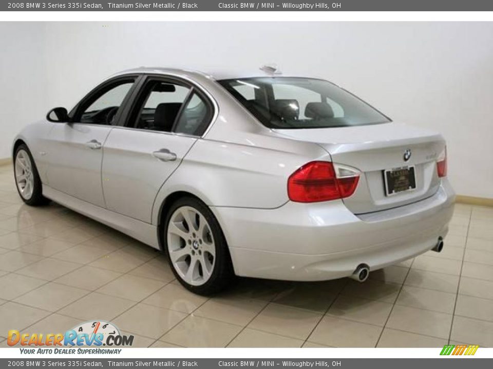 2008 BMW 3 Series 335i Sedan Titanium Silver Metallic / Black Photo #5