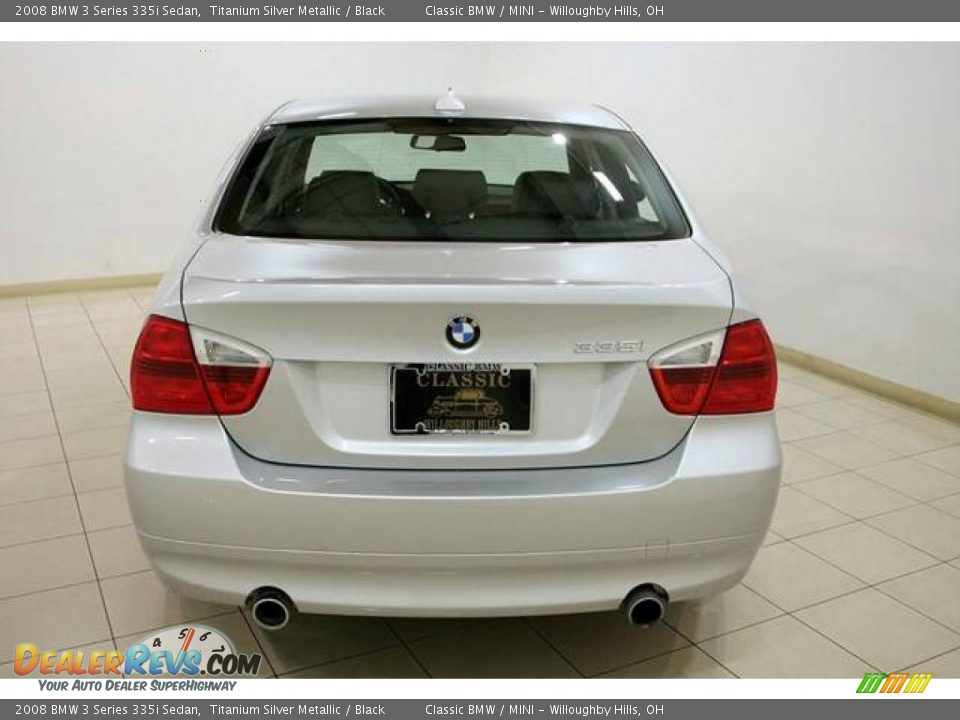 2008 BMW 3 Series 335i Sedan Titanium Silver Metallic / Black Photo #6