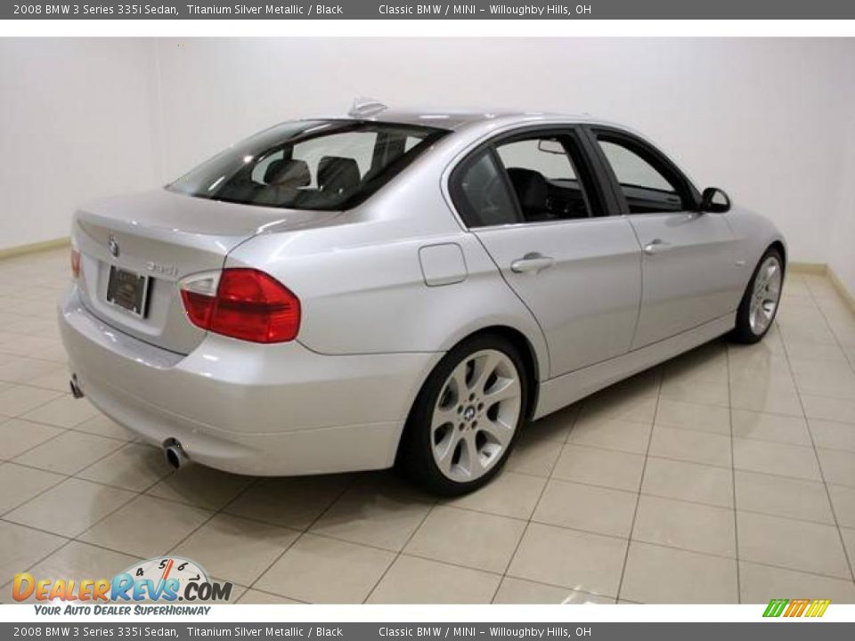 2008 BMW 3 Series 335i Sedan Titanium Silver Metallic / Black Photo #7