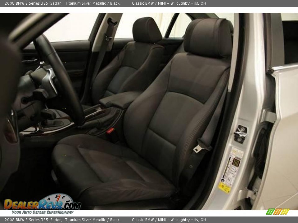 2008 BMW 3 Series 335i Sedan Titanium Silver Metallic / Black Photo #10