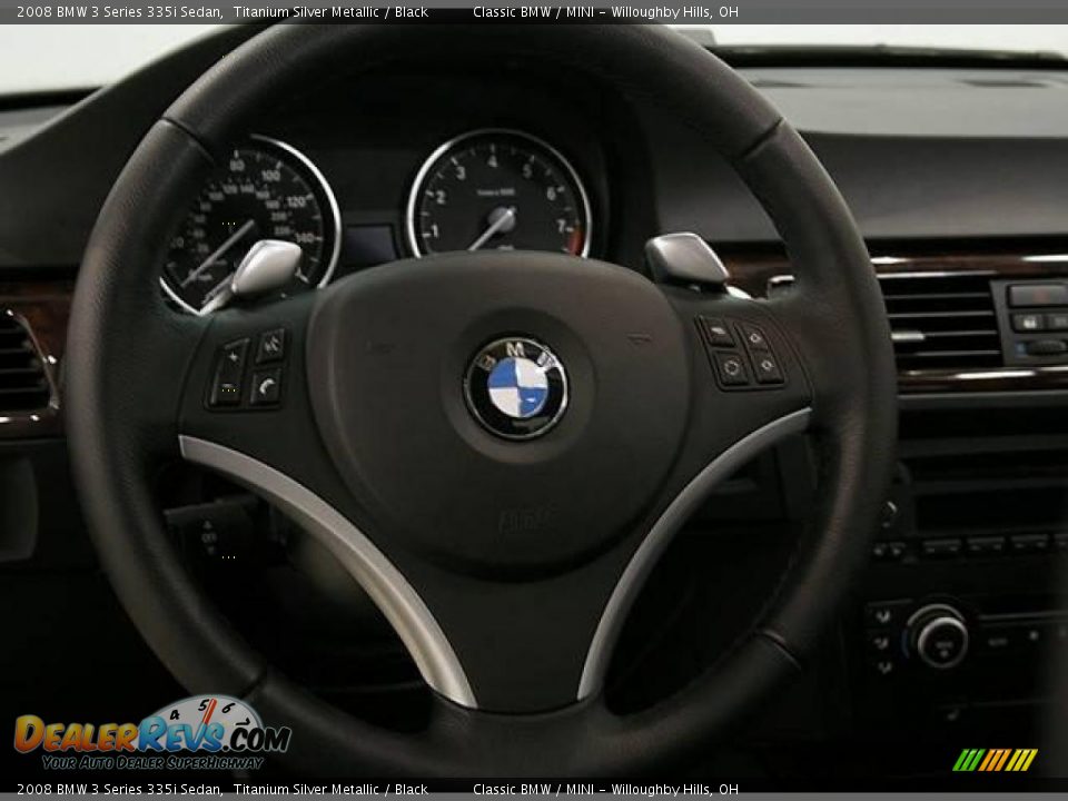 2008 BMW 3 Series 335i Sedan Titanium Silver Metallic / Black Photo #12