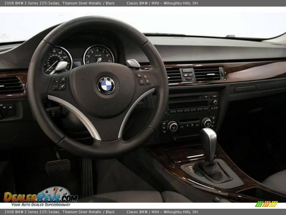 2008 BMW 3 Series 335i Sedan Titanium Silver Metallic / Black Photo #13