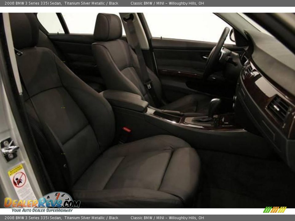 2008 BMW 3 Series 335i Sedan Titanium Silver Metallic / Black Photo #17