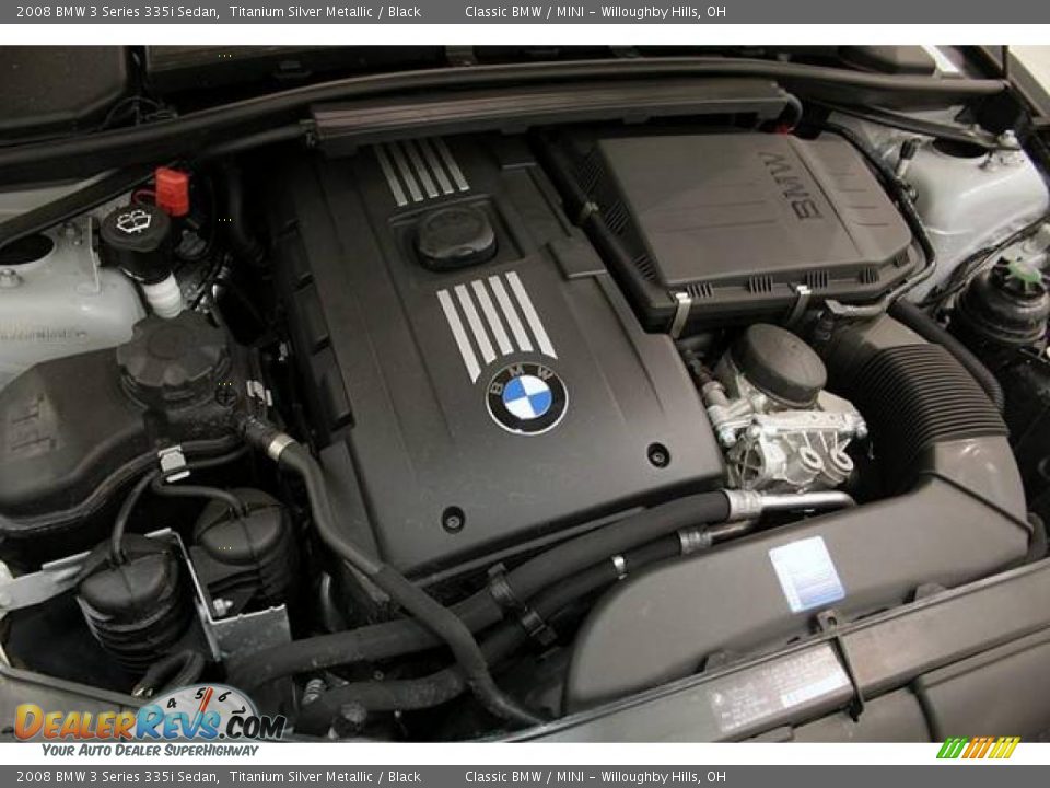 2008 BMW 3 Series 335i Sedan Titanium Silver Metallic / Black Photo #22