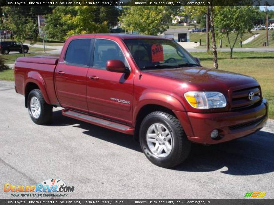 2005 Toyota Tundra Limited Double Cab 4x4 Salsa Red Pearl / Taupe Photo #1