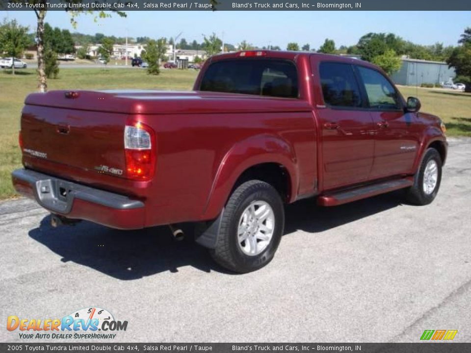2005 Toyota Tundra Limited Double Cab 4x4 Salsa Red Pearl / Taupe Photo #2