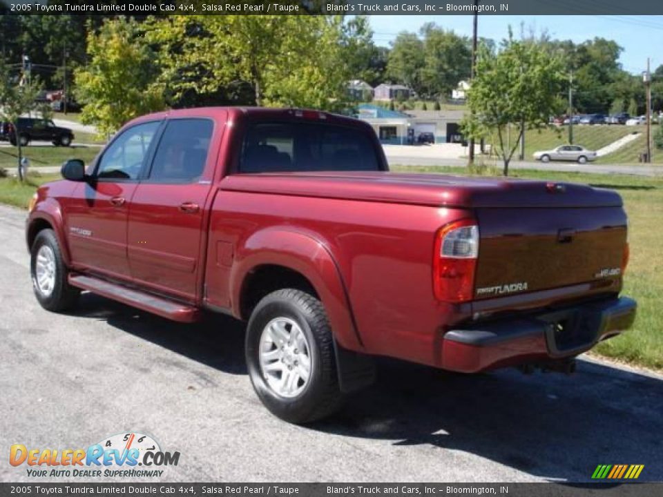 2005 Toyota Tundra Limited Double Cab 4x4 Salsa Red Pearl / Taupe Photo #11