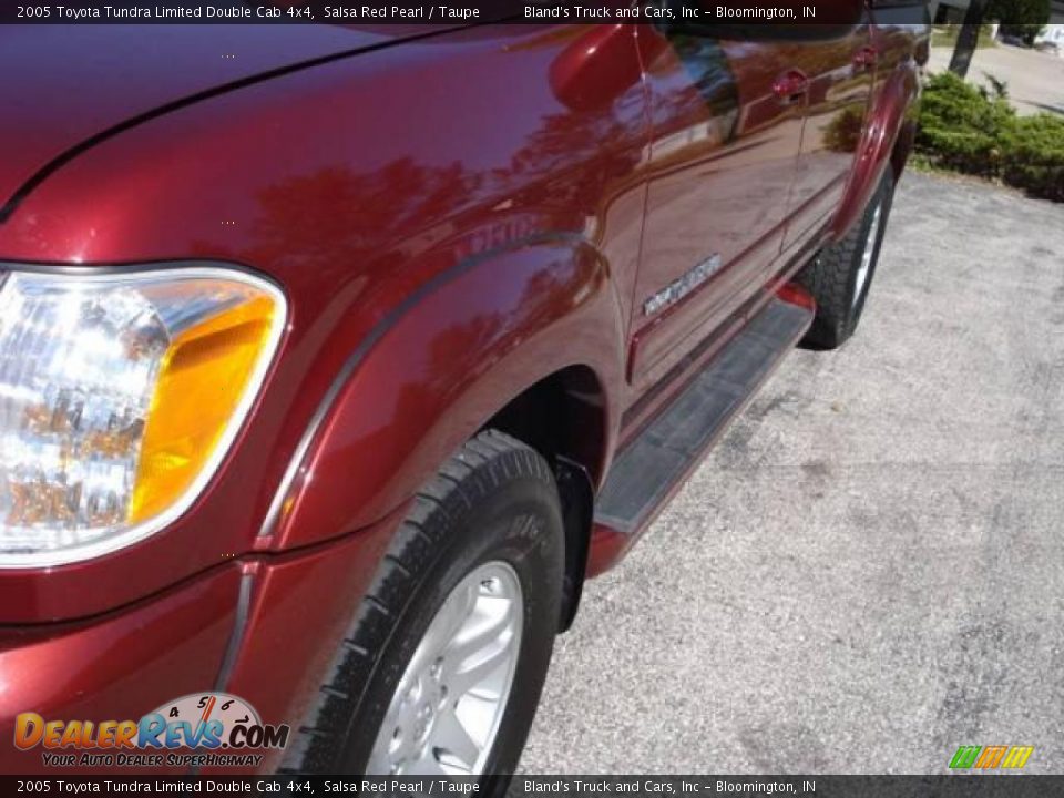 2005 Toyota Tundra Limited Double Cab 4x4 Salsa Red Pearl / Taupe Photo #13