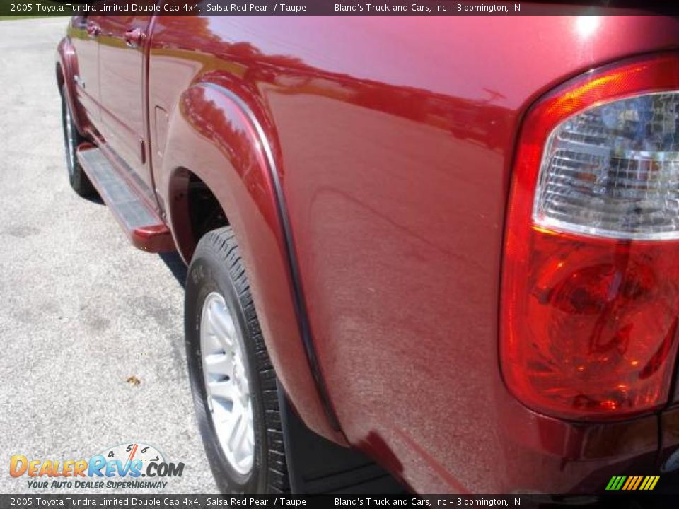 2005 Toyota Tundra Limited Double Cab 4x4 Salsa Red Pearl / Taupe Photo #14
