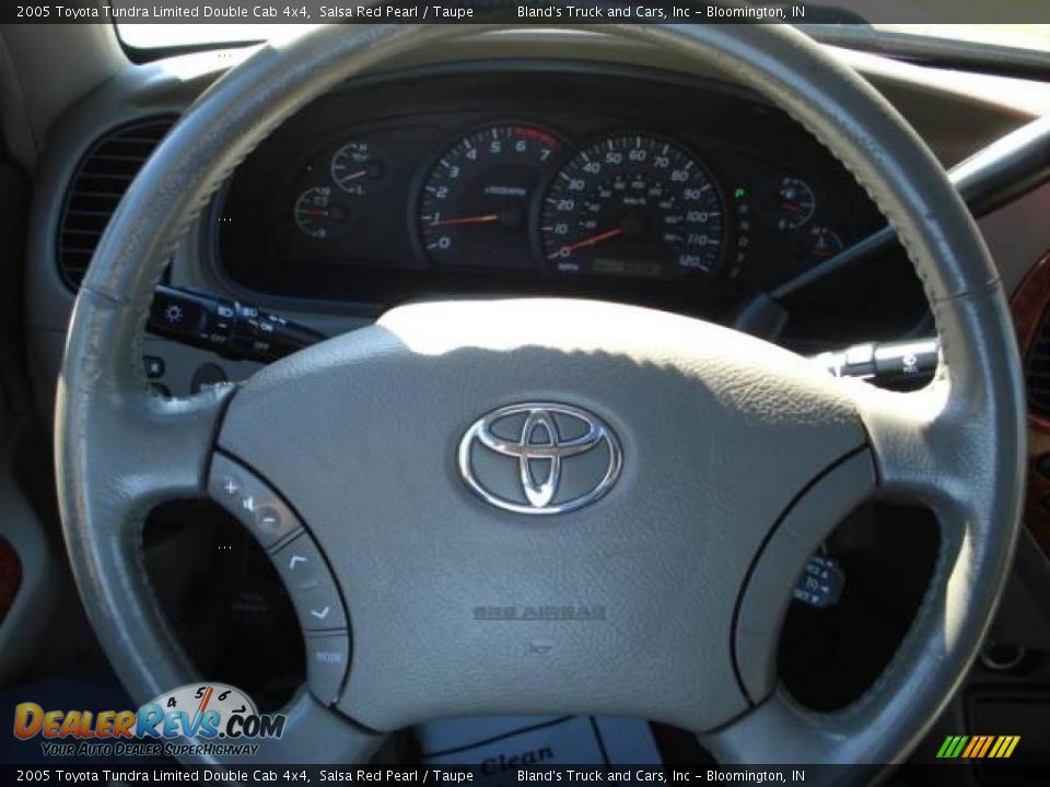2005 Toyota Tundra Limited Double Cab 4x4 Salsa Red Pearl / Taupe Photo #22