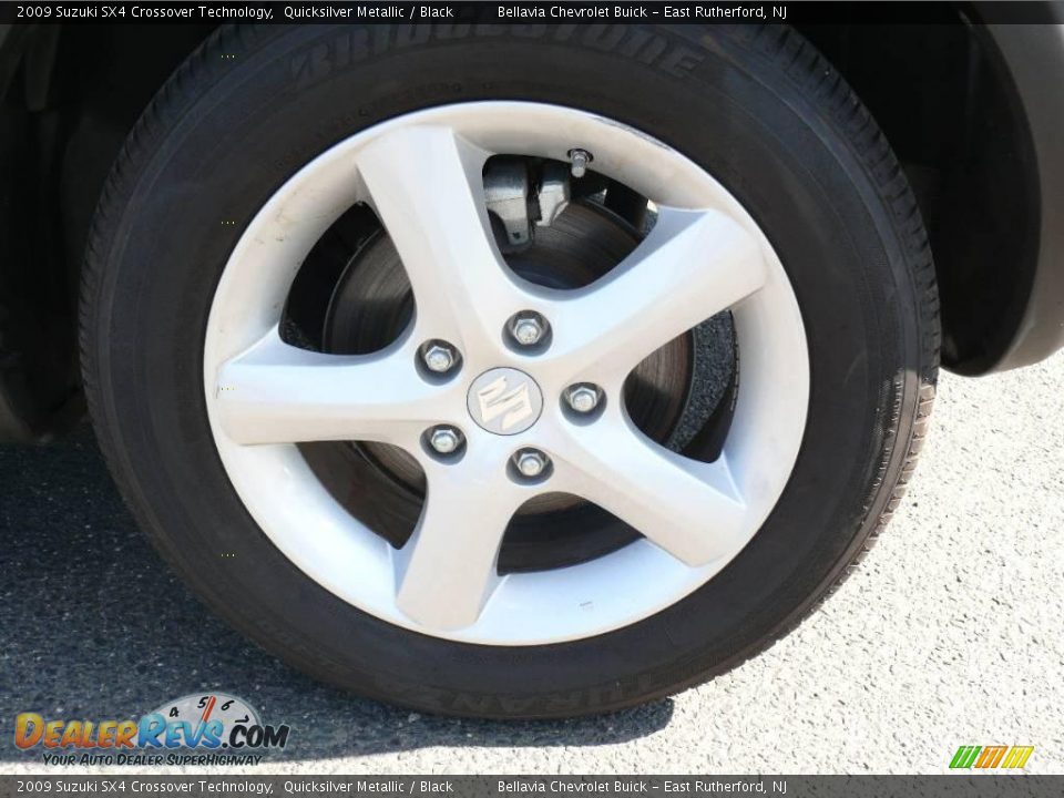 2009 Suzuki SX4 Crossover Technology Quicksilver Metallic / Black Photo #14