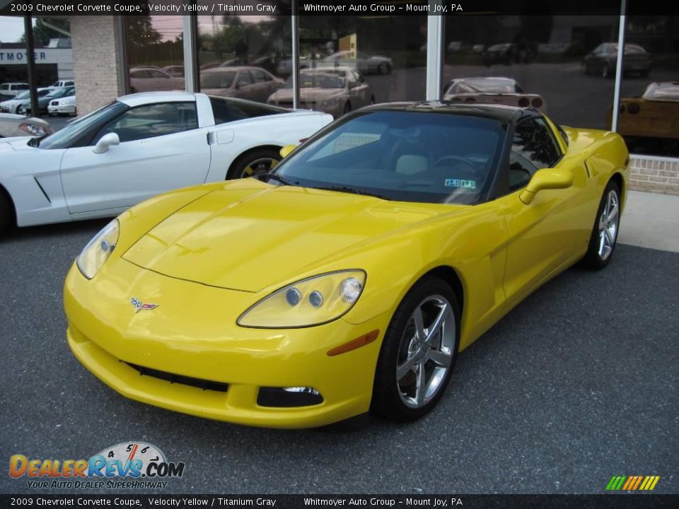 2009 Chevrolet Corvette Coupe Velocity Yellow / Titanium Gray Photo #2