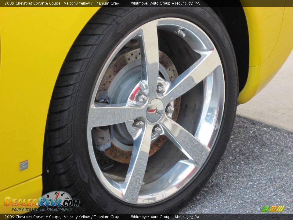2009 Chevrolet Corvette Coupe Velocity Yellow / Titanium Gray Photo #3