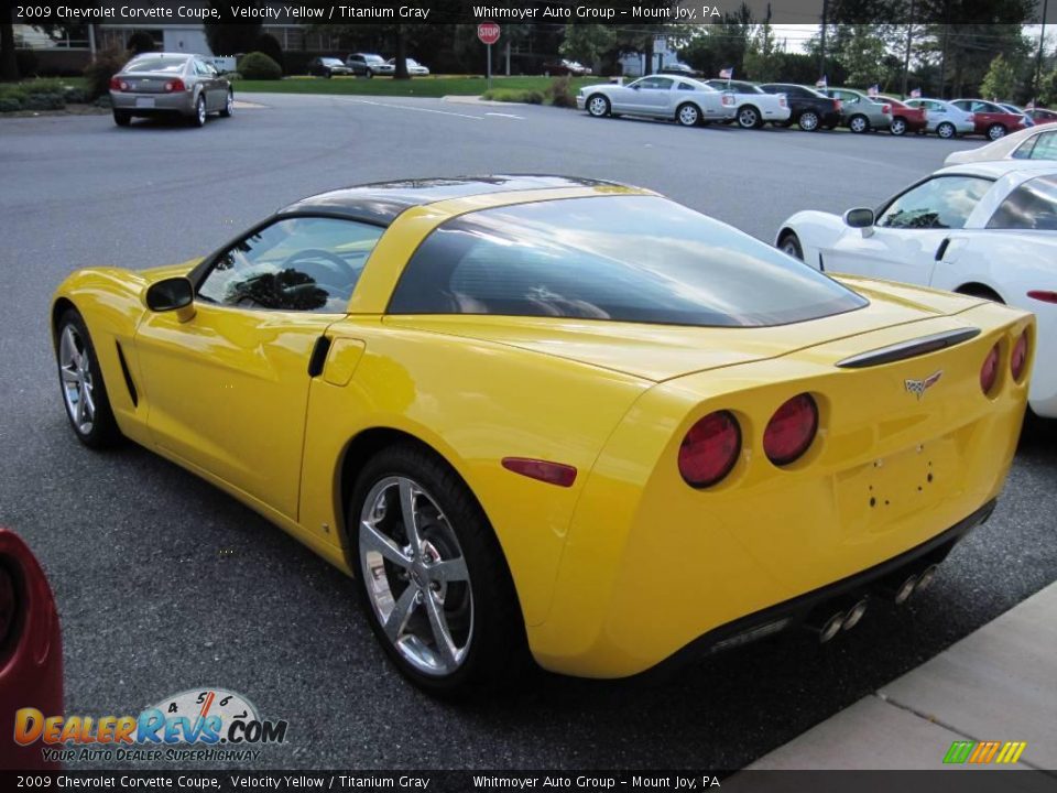 2009 Chevrolet Corvette Coupe Velocity Yellow / Titanium Gray Photo #4