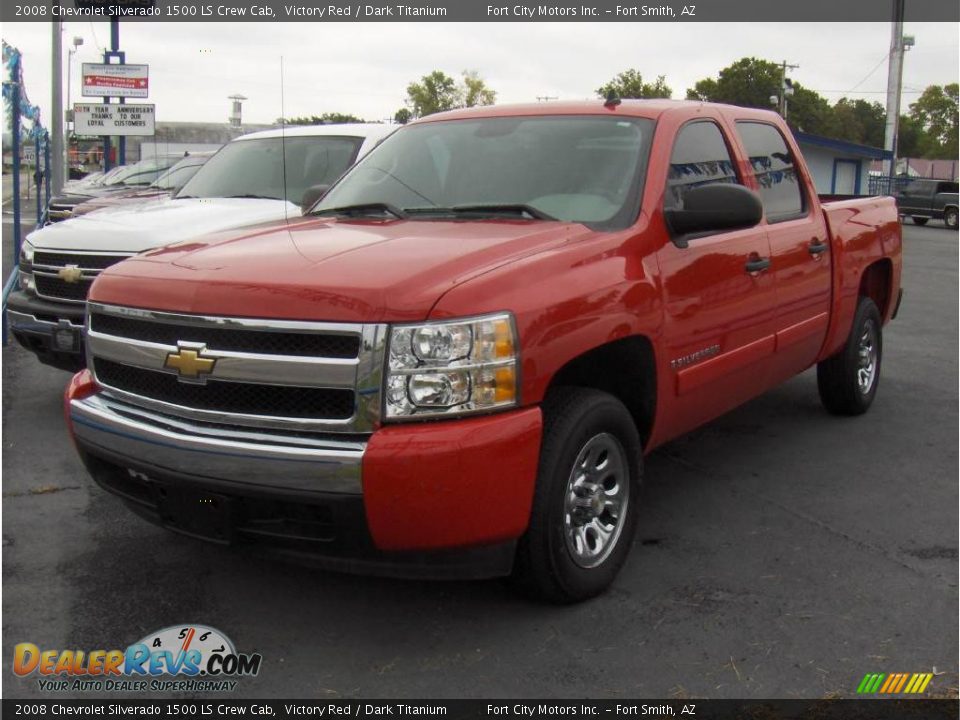 2008 Chevrolet Silverado 1500 LS Crew Cab Victory Red / Dark Titanium Photo #1